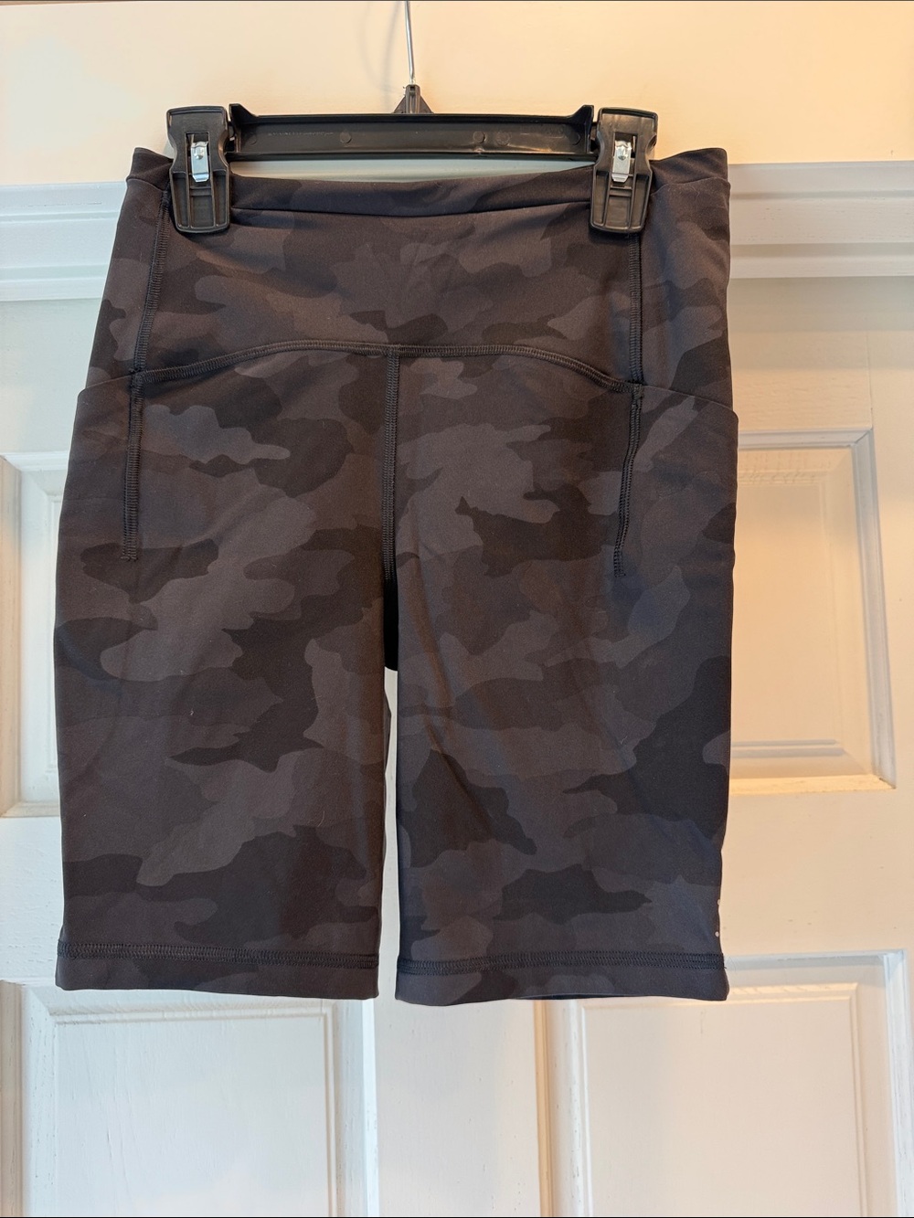 lululemon athletica Charcoal Camo Mid-Rise Bike Shorts